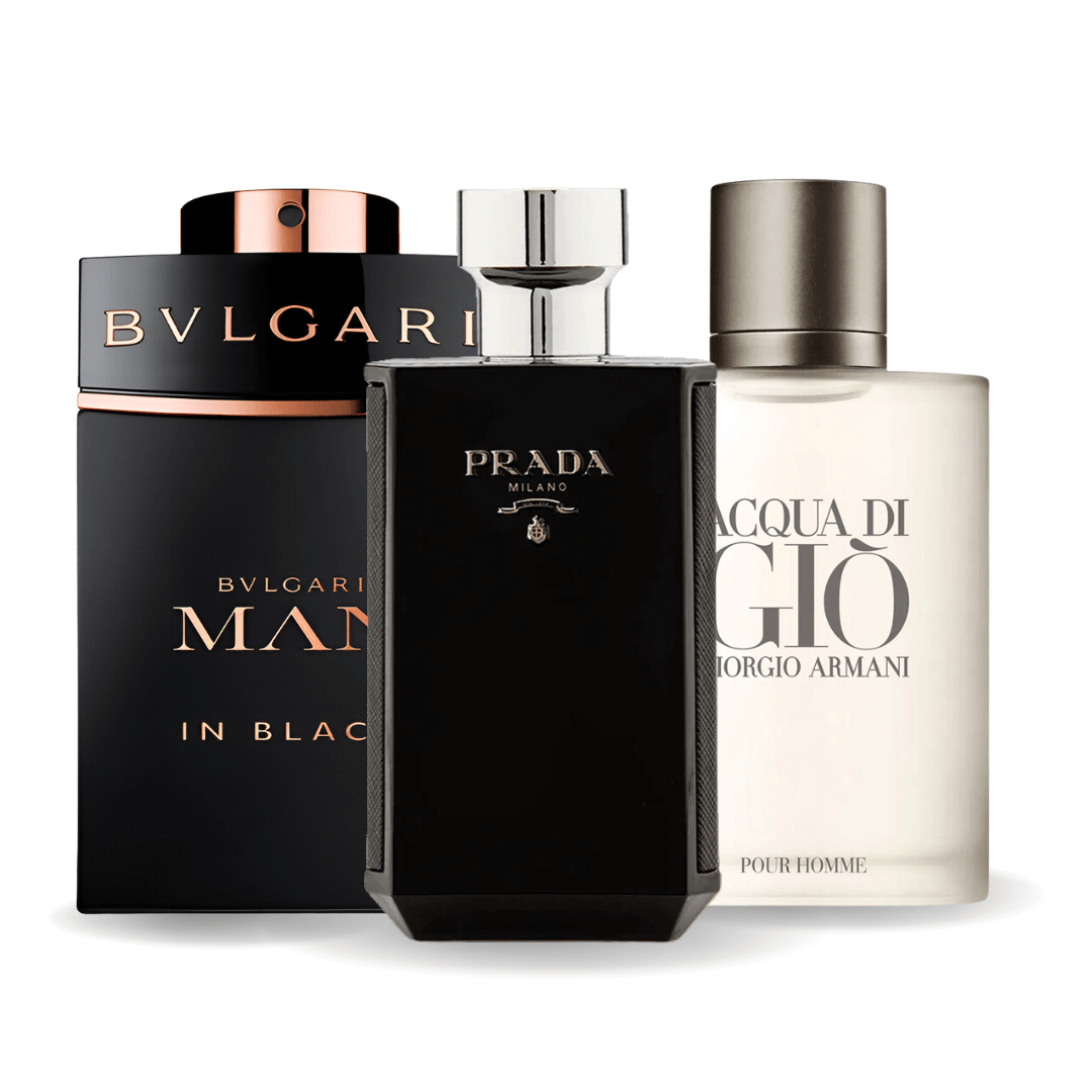 Zestaw: BVLGARI IN BLACK, GIORGIO ARMANI ACQUA DI GIO, L'HOMME PRADA INTENSE